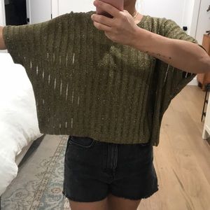 Zara gold shimmer crop S